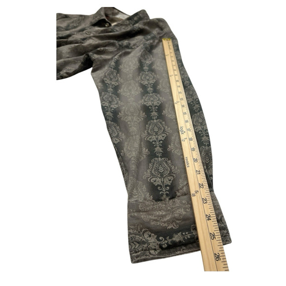 Scully Shirt Mens Large Brown 100% Tencel Long Sleeves Flip Cuff Western Casual - Picture 7 of 9